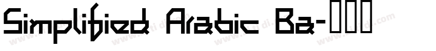 Simplified Arabic Ba字体转换